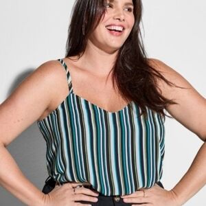 Torrid (NWT) Black & White Polka Dot Sophie Chiffon Swing Cami  - Size 3